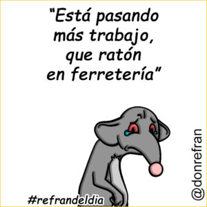 “Está pasando más trabajo, que ratón en ferretería”