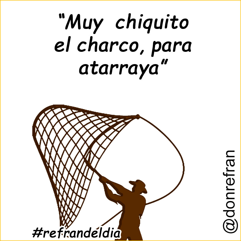 “Muy chiquito el charco, para atarraya”