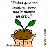 “Todos quieren sombra, pero nadie planta un árbol”