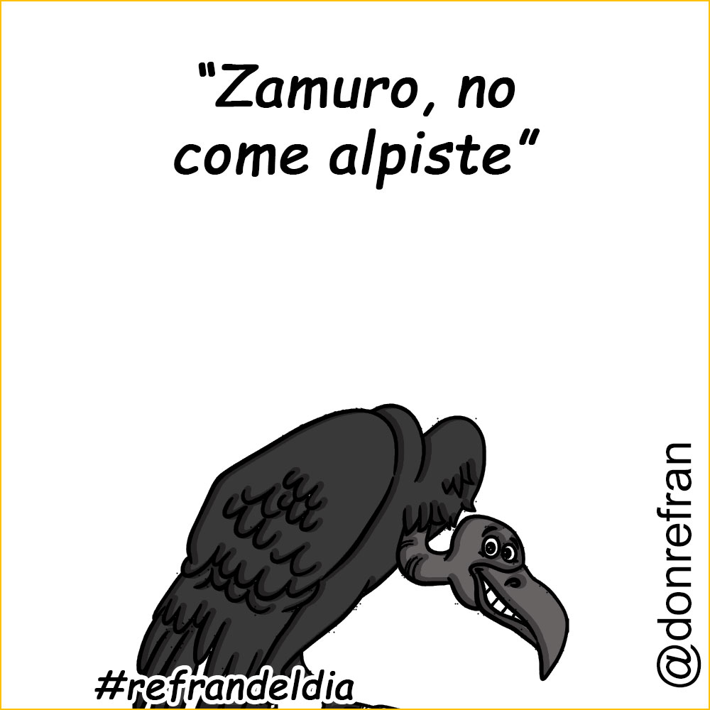“Zamuro no come alpiste”