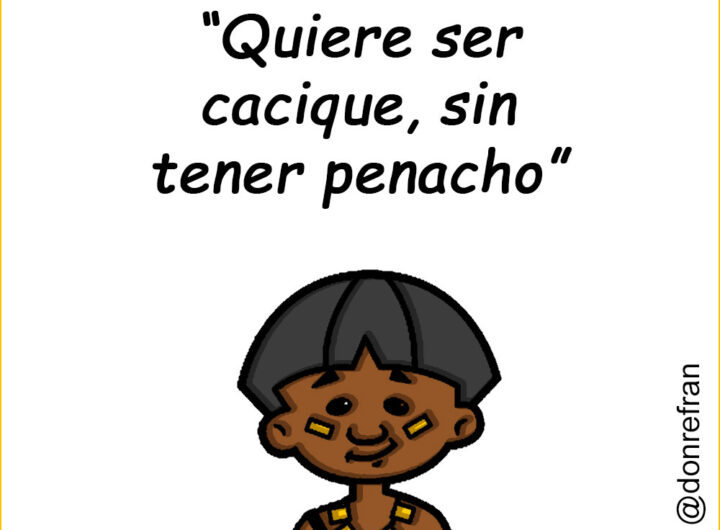 “Quiere ser cacique, sin tener penacho”