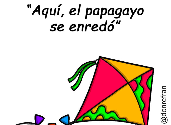“Aquí, el papagayo se enredó”