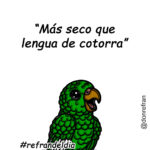 “Más seco que lengua de cotorra”