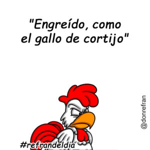 "Engreído como el gallo de cortijo"