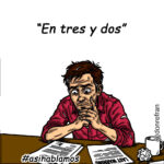 “En tres y dos”