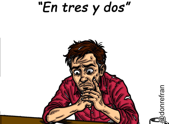 “En tres y dos”
