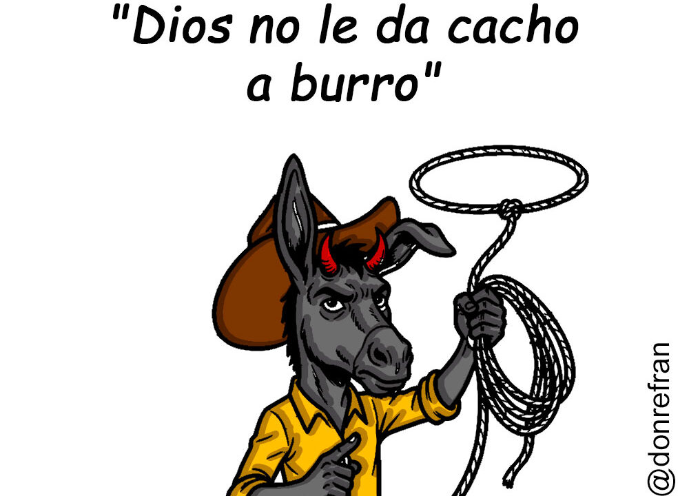 "Dios no le da cacho a burro"