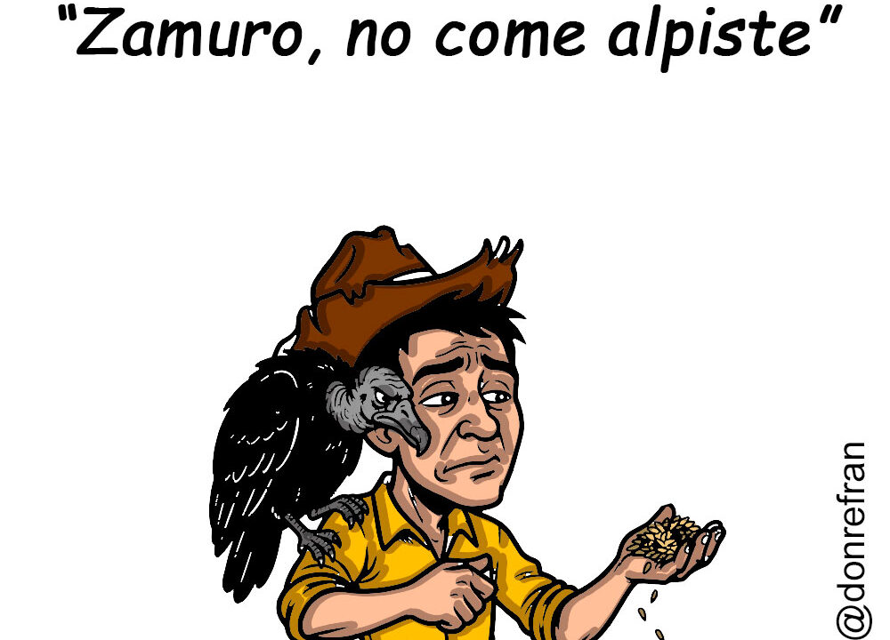 “Zamuro, no come alpiste”