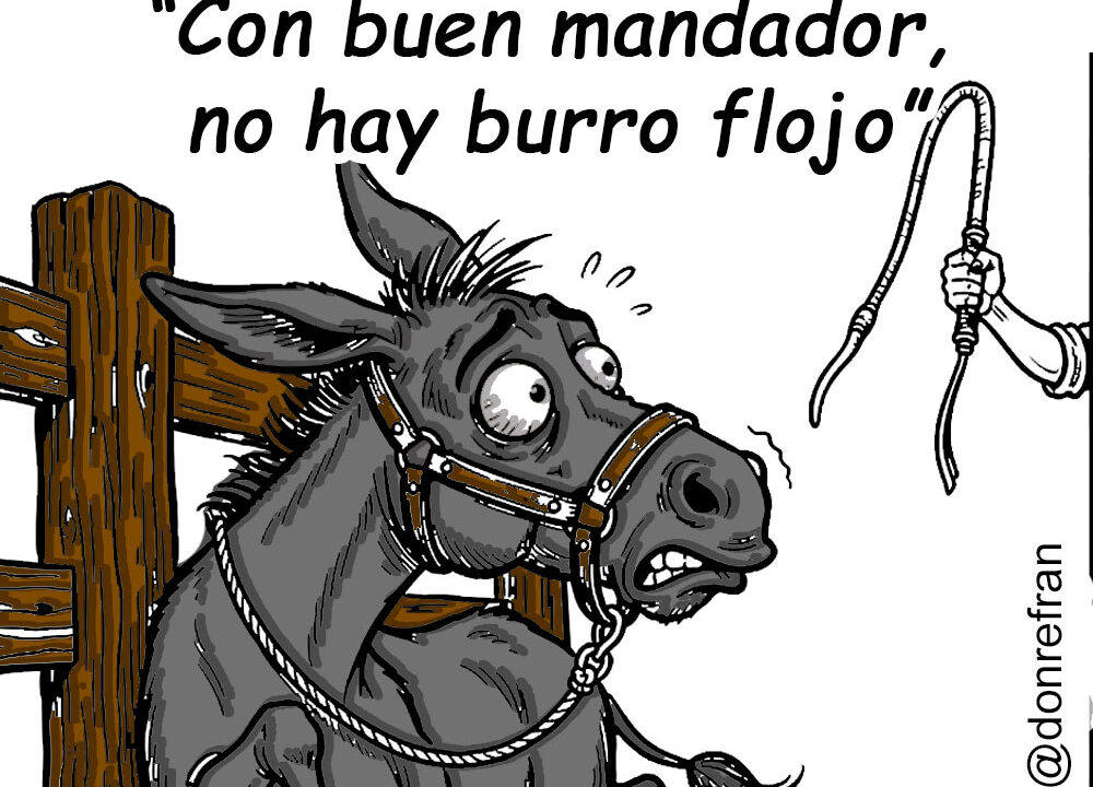 “Con buen mandador, no hay burro flojo”