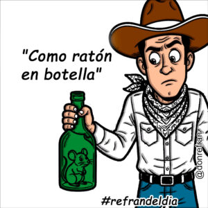 "Como ratón en botella"