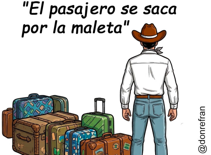 "El pasajero se saca por la maleta"